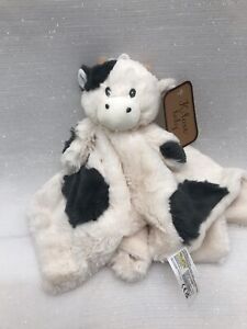 Kellytoy Cow Baby Security Blanket Lovey Rattle Toy Plush K Luxe Farm Country