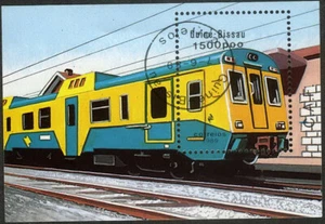 Guinea-Bissau 1989 Trains Souvenir Sheet First Day of Issue (SC# 802) - Picture 1 of 1