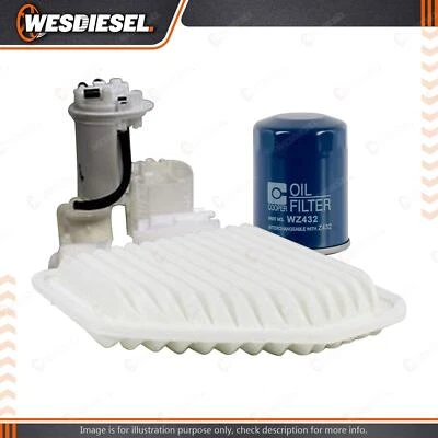 Wesfil Oil Air Fuel Filter Service Kit for Toyota Tarago ACR50R 2.4L 03/06-12/08 - image 1 of 2