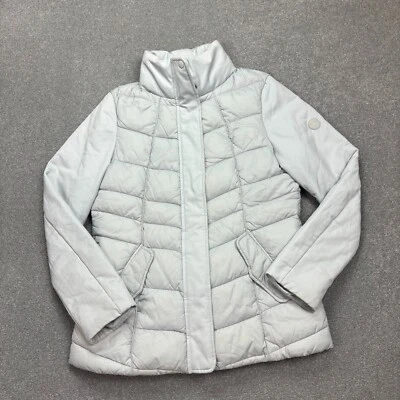 Barbour Jacket Womens Medium Grey Down Puffer Hunting Country Field Coat Lady* - Image 1 of 4