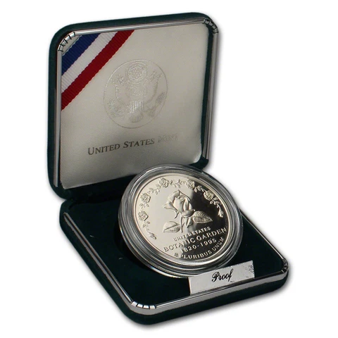 1997 P US Botanic Garden Commemorative Proof Silver Dollar in OGP Cover