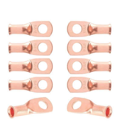 5/16'' Ring Terminal Battery 100pcs Pure Copper Lug  6AWG Wire Welding Cable Lug - Image 1 of 4