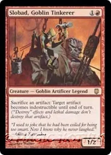 SLOBAD, GOBLIN TINKERER Darksteel MTG Red Creature — Goblin Artificer RARE - Image 1 of 1