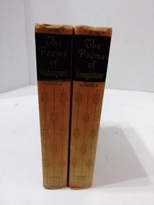 The Poems Of Henry W. Longfellow & William Shakespeare Hard Cover 2 Books - Picture 1 of 18