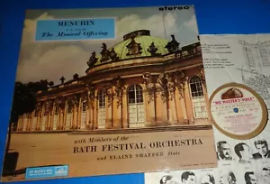 Yehudi Menuhin/Bath Festival BACH The Musical Offering - HMV ASD 414 White/Gold - Foto 1 di 2