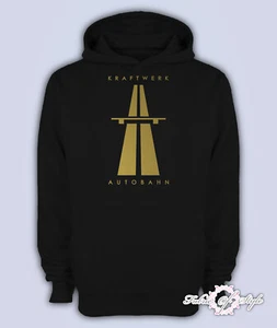 Sudadera con capucha negra dorada negra KRAFTWERK Tribute AUTOBAHN RETRO TECHNO - Imagen 1 de 1