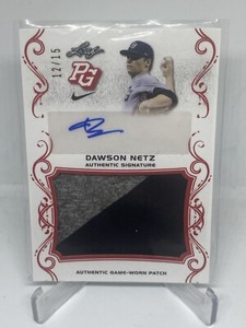 2018 Leaf Perfect Game National Showcase Red /15 Dawson Netz #PA-DN1 Patch Auto