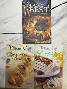 Lot of 3 Pampered Chef Cookbooks / Recipe Collections. Includes Season's Best - Foto 1 di 2
