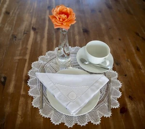 Baumwolle Hohlsaum Servietten für Hochzeit Tisch Deko / Dinner Partys / Wohndeko - Bild 1 von 11