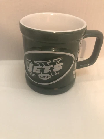 New York Jets Ceramic Coffee Mug 3D Sculpted 11oz Licensed NFL Football Cover