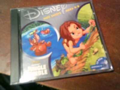 DISNEY HAT SHOTS AGES 4-8 TARZAN JUNGLE TUMBLE CD-ROM  DAMAGED PAPERWORK - Image 1 of 3