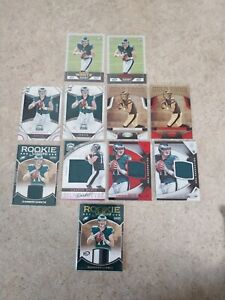 2016 Carson Wentz rookie Patch Relic and Parallel lot Playoff Certifed CR EAGLES