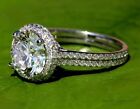 Platinum Wedding Ring 1.70 Carat Certified Lab Created Round Cut Diamond Size 6
