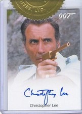 2017 James Bond Archives Final Edition Christopher Lee Full-Bleed Autograph Card