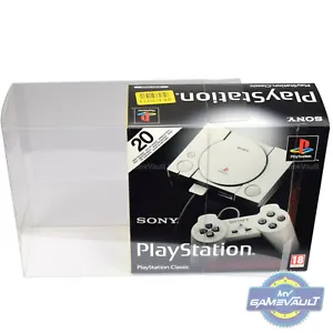 1 x PS1 Mini BOX PROTECTOR for Playstation Classic Console 0.5m PET DISPLAY CASE - Picture 1 of 9