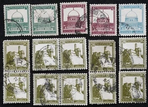 PALESTINE 1937 COLLECTION OF DOME OF THE ROCK IN EXCELLENT CONDITIONS - Picture 1 of 2