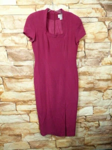 * Größe 10 Adrianna Papell 100 % Seide langes Kleid fuscia rosa Schulterpolster - Bild 1 von 7