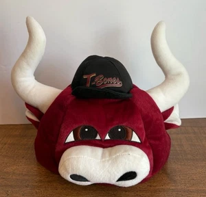 Teamheads Kansas City T-Bones Sizzle ehemaliges Maskottchen Kappe Mütze weinrot mit Hörnern cl - Bild 1 von 8