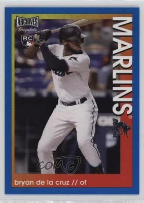 2022 Topps Archives Snapshots Blue Border /50 Bryan De La Cruz #48 Rookie RC - Image 1 of 2