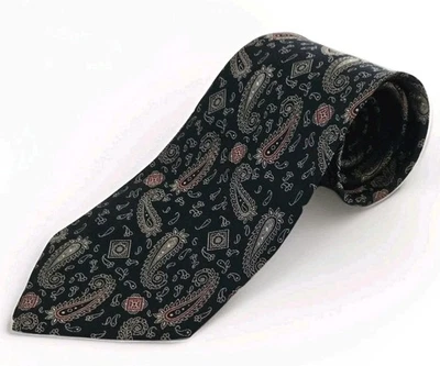 Corbata de seda para hombre Stefano Ricci negra cachemira ropa de hombre de lujo vintage Foto 1 de 4