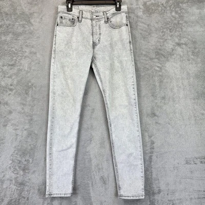 Levis 512 Jeans Mens Size 29 Light Gray Acid Wash Slim Taper Stretch Denim - Image 1 of 4