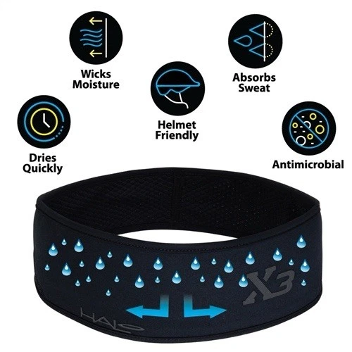 Halo X3 Pullover Cycling Running  Unisex Headband Black L/XL - NEW - Image 1 of 1