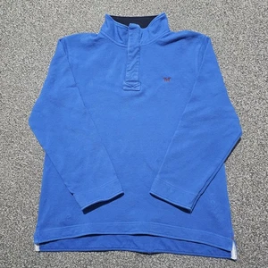 Crew Clothing 1/4 Zip Sweatshirt Size XL Blue Mens Pullover (E) - Picture 1 of 6