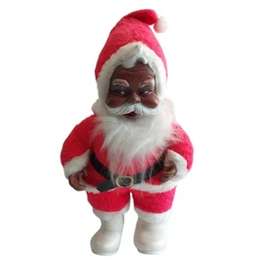 Peluche vintage anni 50 originale Rushton Company nero afroamericano Babbo Natale Coca Cola - Foto 1 di 20