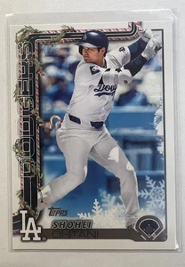 2025 Topps Holiday Shohei Ohtani Candy Cane Bat & Pocket SP - Picture 1 of 2