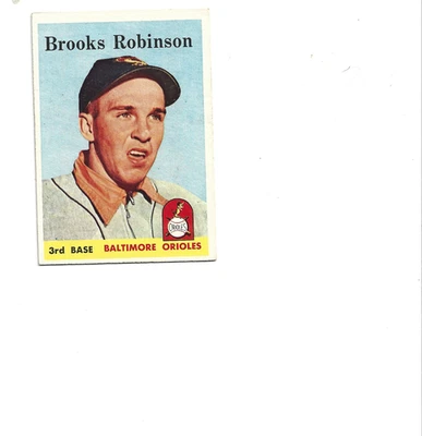 1958 Topps Béisbol - Brooks Robinson #307 - Orioles - En muy buen estado Foto 1 de 2