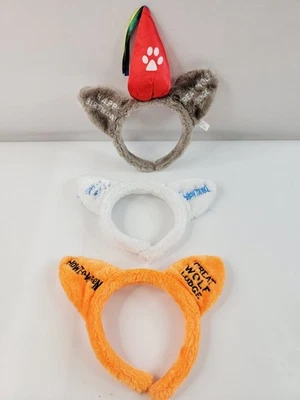 Juego de 3 orejas de lobo Great Wolf Lodge feliz cumpleaños Halloween Snowland  Foto 1 de 4