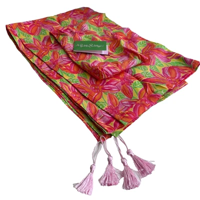 Lilly Pulitzer Pareo Belleza Tropical Natación Cubrir Bufanda Sarong Chal 44x70 Foto 1 de 4