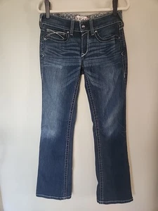 Ariat REAL Jeans Women's 29R (29x31) Bootcut Low Rise Western Cowgirl Denim Blue - Picture 1 of 19