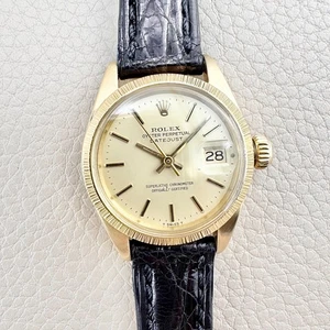 Rolex Datejust 26 Ref. 6927 Dameuhr 18K 0,750 Gold Automatik Top Zustand - Bild 1 von 9