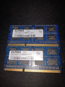 ELPIDA 4GB (2 x 2GB) DDR3 PC3-8500S Sodimm Laptop Memory RAM - Picture 1 of 1