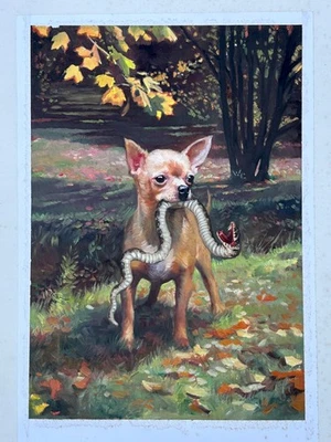 ILUSTRAÇÃO A ÓLEO ORIGINAL/ANIMAIS PARA O LIVRO DE RESGATE ARTE DA CAPA, 2000 - Imagem 1 de 4