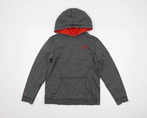 Under Armour Boys Grey Pullover Hoodie Age 12 Yrs - Picture 1 of 12
