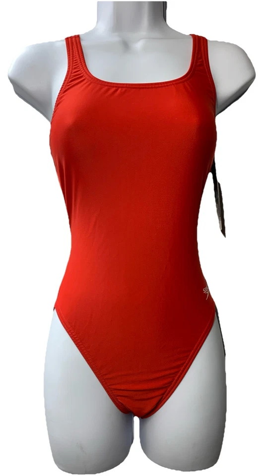 Speedo Womens Super Pro LT Performance Swimsuit Red Size 8 / 34