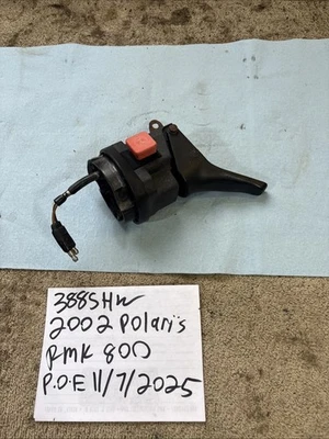 2002 Polaris RMK 800 thumb throttle lever kill switch 388 - Image 1 of 4