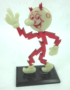 1961 Brilla en la Oscuridad Placa Reddy Kilowatt Hombre Figura 5.5" Base Salida Bonita - Imagen 1 de 10