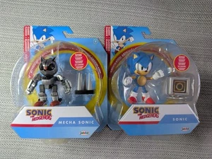 Sonic The Hedgehog 4 Inch Figur Classic Sonic mit Ring & Mecha Sonic Jakks Neu - Bild 1 von 1