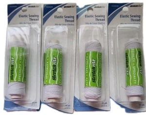 Stretch Rite Elastic Thread Gathering White Lot of 4 New - Picture 1 of 3