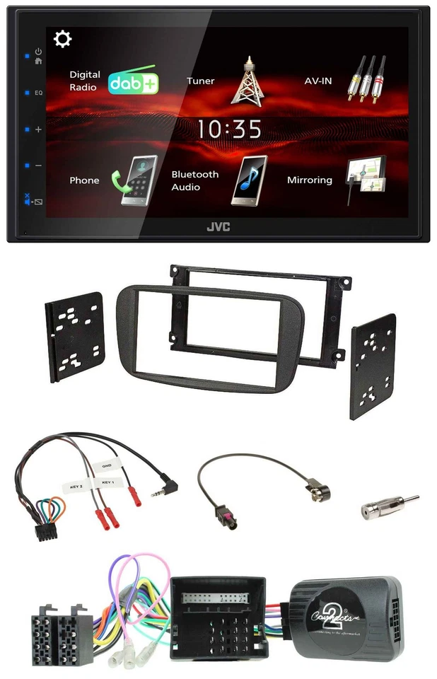 JVC USB Bluetooth Lenkrad DAB 2DIN Autoradio für Ford S-Max Mondeo Can-Bus 07-14 - Bild 1 von 4