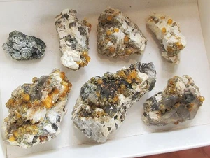 7 pcs 42g Garnet/Spessartine&Smoky Quartz&Mica mineral specimen,Yunxiao,China - Bild 1 von 14