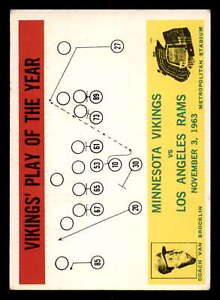 1964 Philadelphia #112 Norm Van Brocklin Vikings Play of the Year Very ID:375742