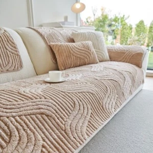 36×71 inch Light Brown Non-Slip Sofa Cover Couch Protector Machine Washable - Picture 1 of 6