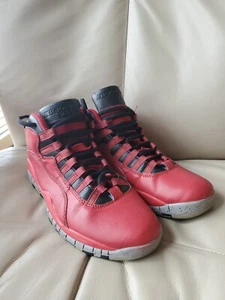 Air Jordan 10 Retro Bulls Over Broadway Red (705178-601) Men's Sz 7 Preowned - Picture 1 of 14