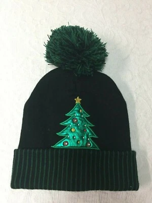 Sombrero de Navidad Gorra Tejida (Necesita Pilas) - Negro - 100 Acrílicos  Foto 1 de 4