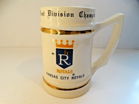 1977 Kansas City Royals West Division Champions Beer Stein Mug Lewis Bros. N.J Cover