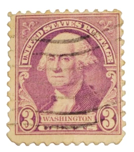 Vintage Rare 1932 US 3 Cent George Washington Stamp | Purple / Violet - Picture 1 of 2